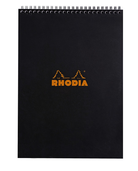 Rhodia Classic Wirebound Notepad - A4 - Black - Lined